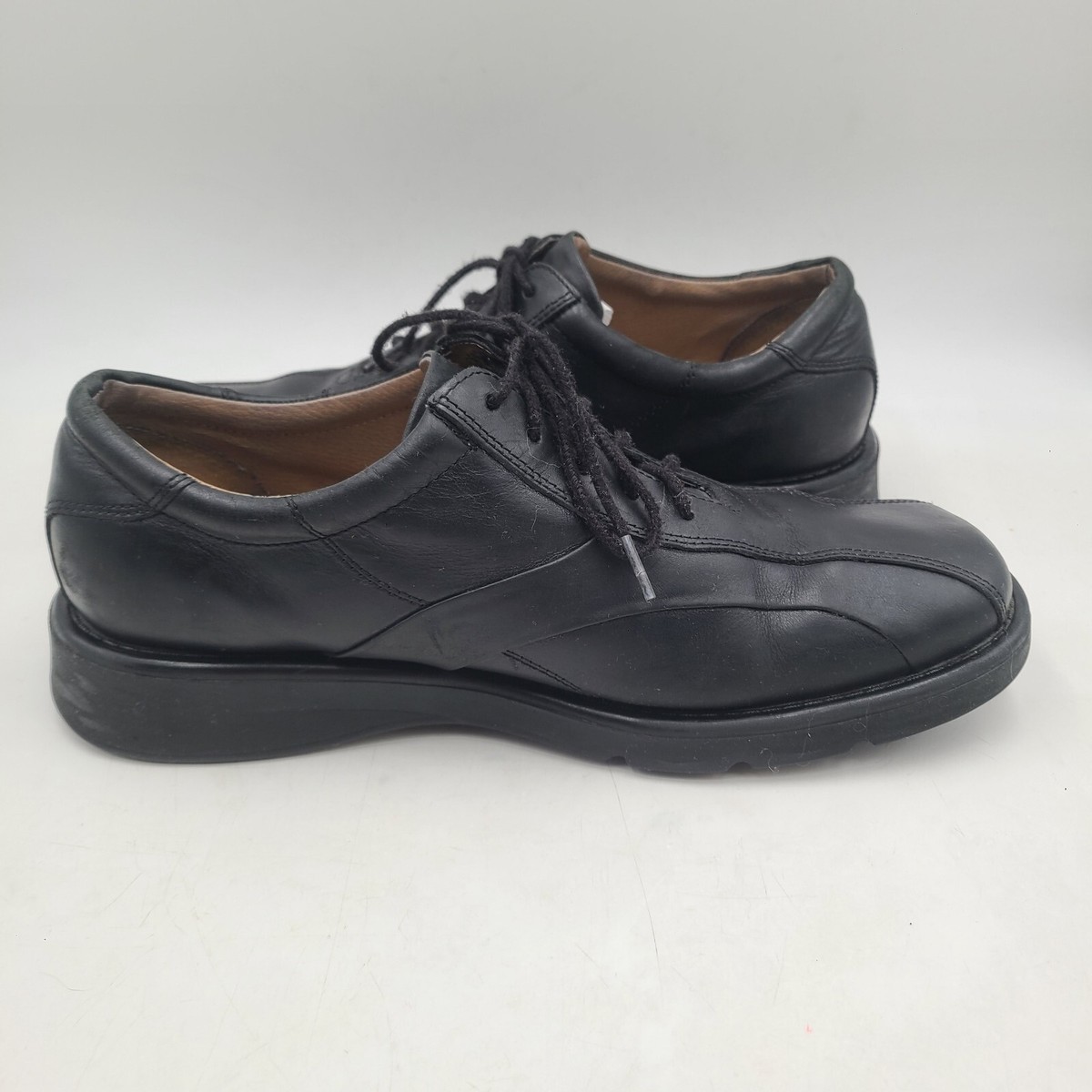 LONDON UNDERGROUND Chivas Black Square Bicycle Toe Casual Oxfords