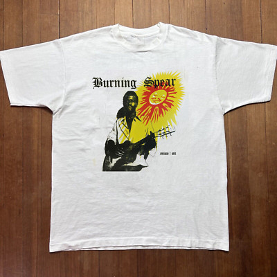 New Popular Burning Spear White T-Shirt Cotton Full Size S-5XL 9D245