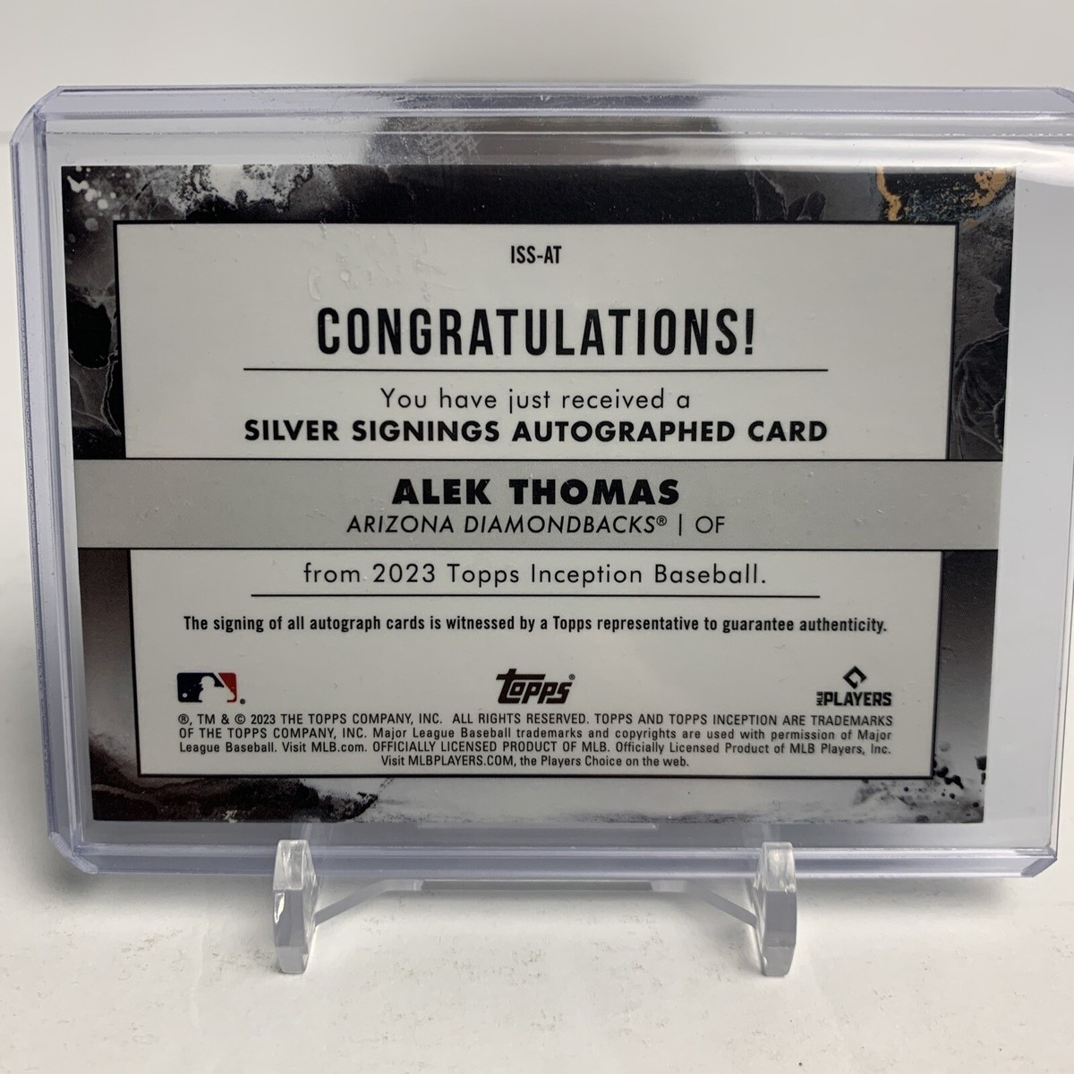 2023 Topps Inception Silver Signing AUTO - Alek Thomas 16/99