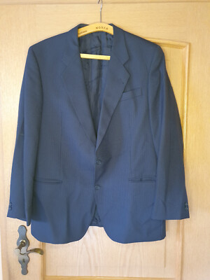 Modehaus Hoser - Jackett + Hose - Herren - Schwarz - Nadelstreifen - Gr. 27