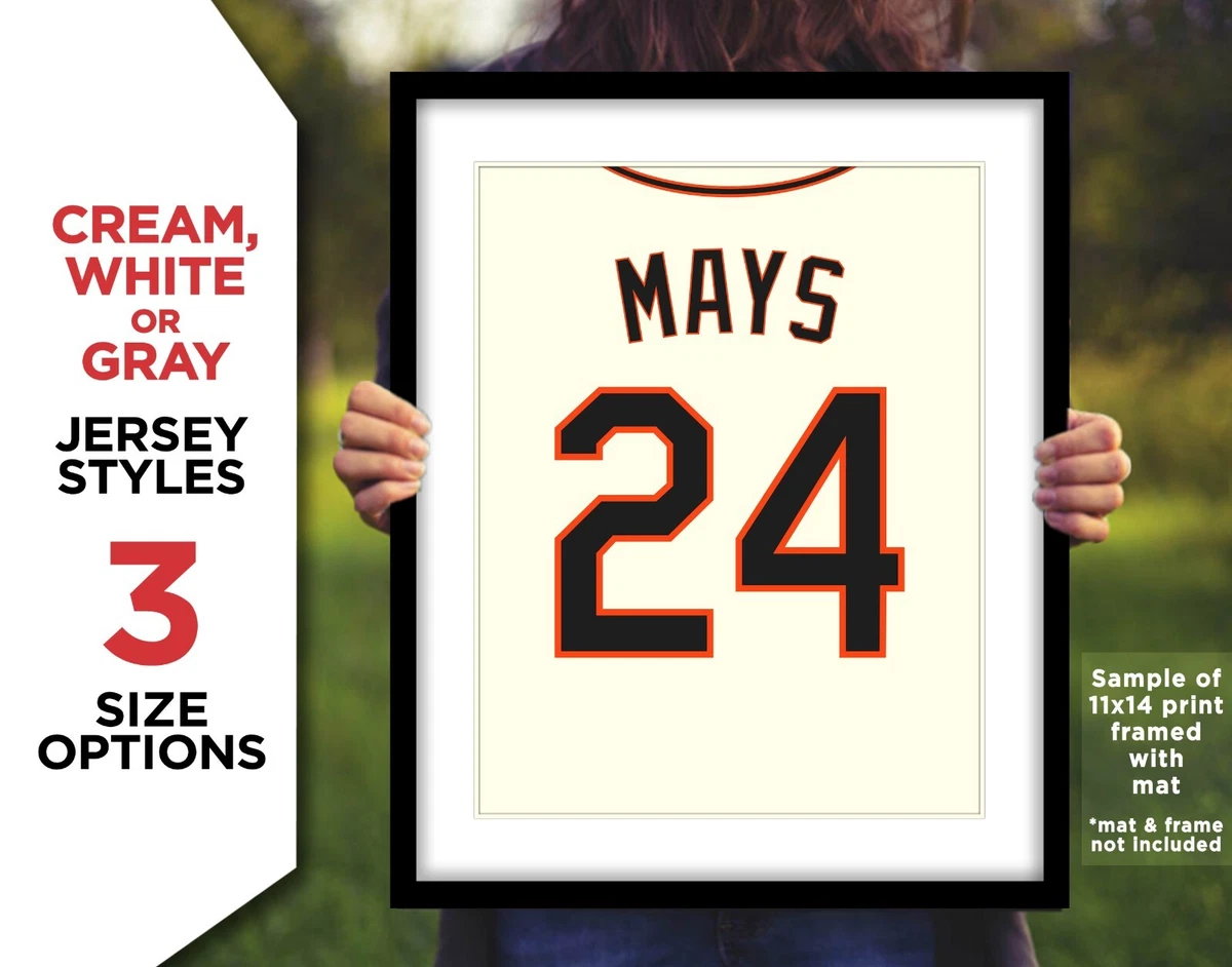 WILLIE MAYS Jersey Photo Picture Art SAN FRANCISCO GIANTS 8x10