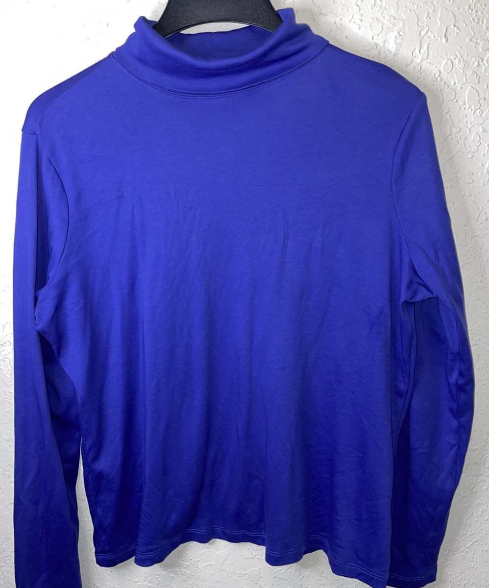 Bean Women's Purple Turtleneck Pullover Size Large Long