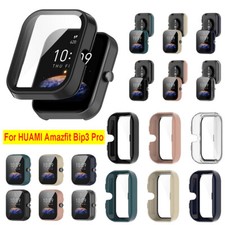 For Amazfit Bip 3 Pro Watch Case PC  Tempered Film Protective Screen Cover Case