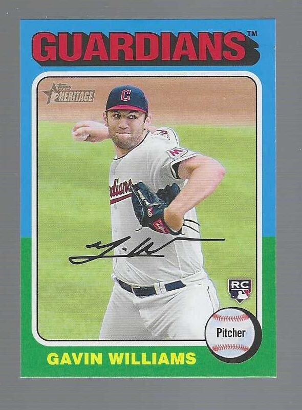 2024 Topps Heritage 489 GAVIN WILLIAMS Image Variation Rookie Guardians