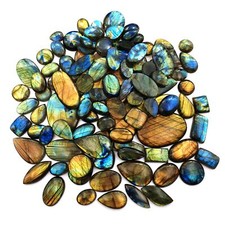 Natural Labradorite Mix Size Multi Fire Loose Gemstone Cabochon Lot 5000 CT