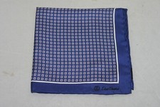David Donahue Men's Blue Geometric Pocket Square