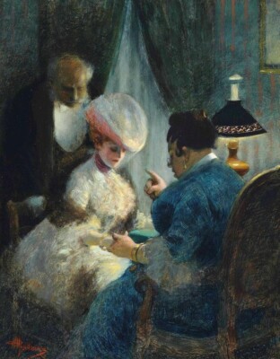 The Fortune Teller : Albert Guillaume : 1922 : Archival Quality Art Print