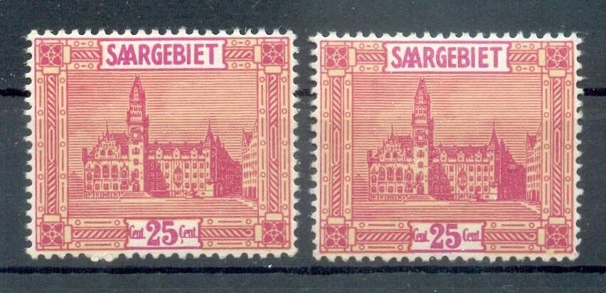 Saar 100I+II ABART** MNH POSTFRISCH 90EUR (Z4088