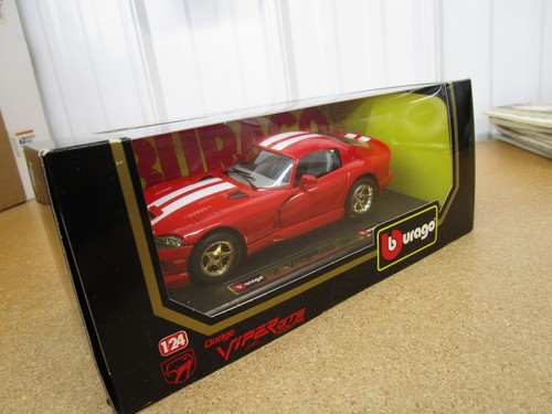 1997 Dodge Viper GTS Coupe 1/24 Burago diecast exotic car red nice box - Picture 5 of 5