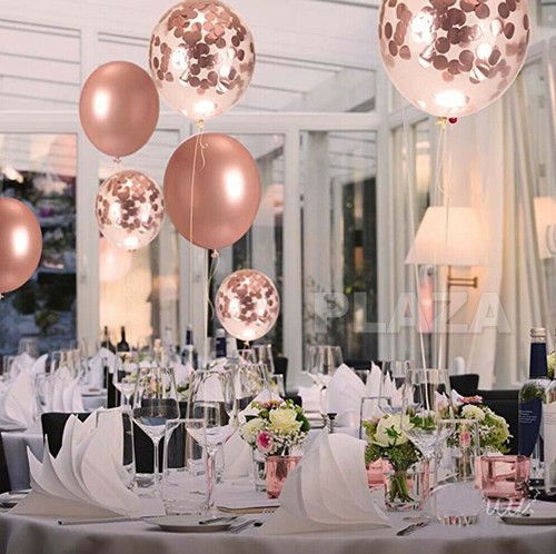 40pcs Rose Gold Confetti Balloons For Birthday Marriage Party Decoration GIFT AU - Picture 3 of 12