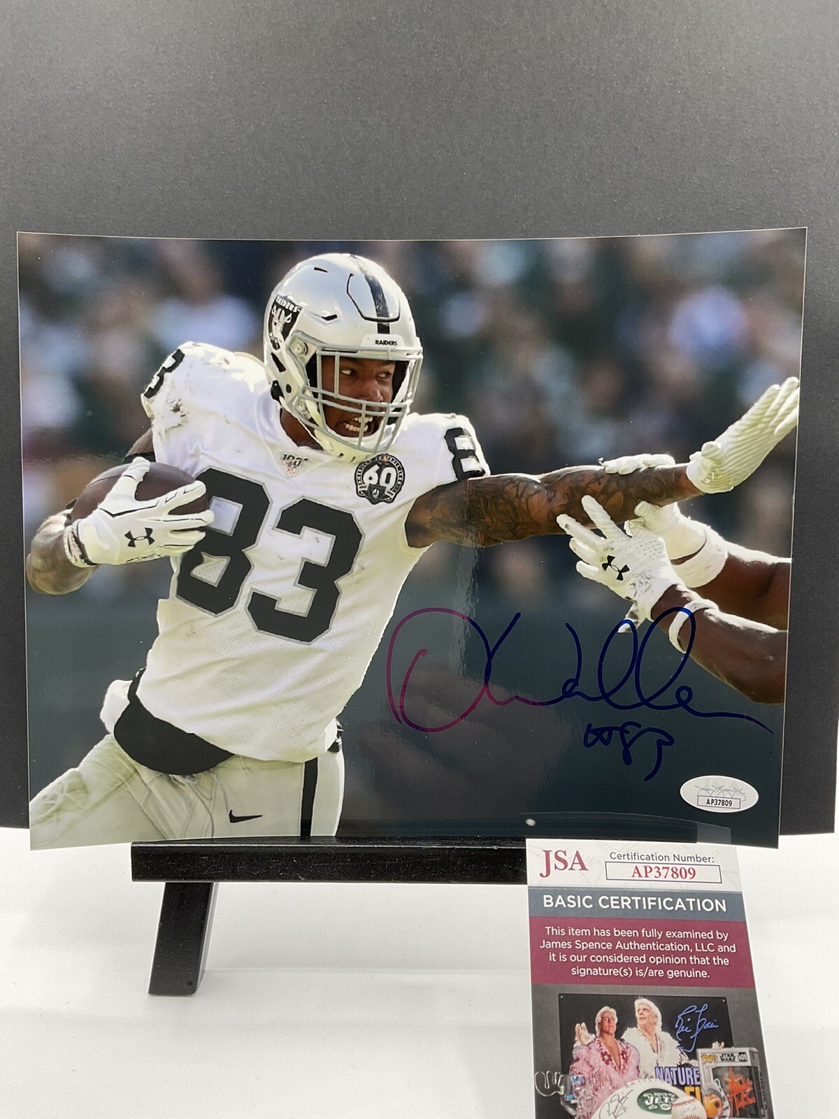 Darren Waller Autographed Signed Oakland Raiders Photo JSA NFL Las Vegas Raiders 