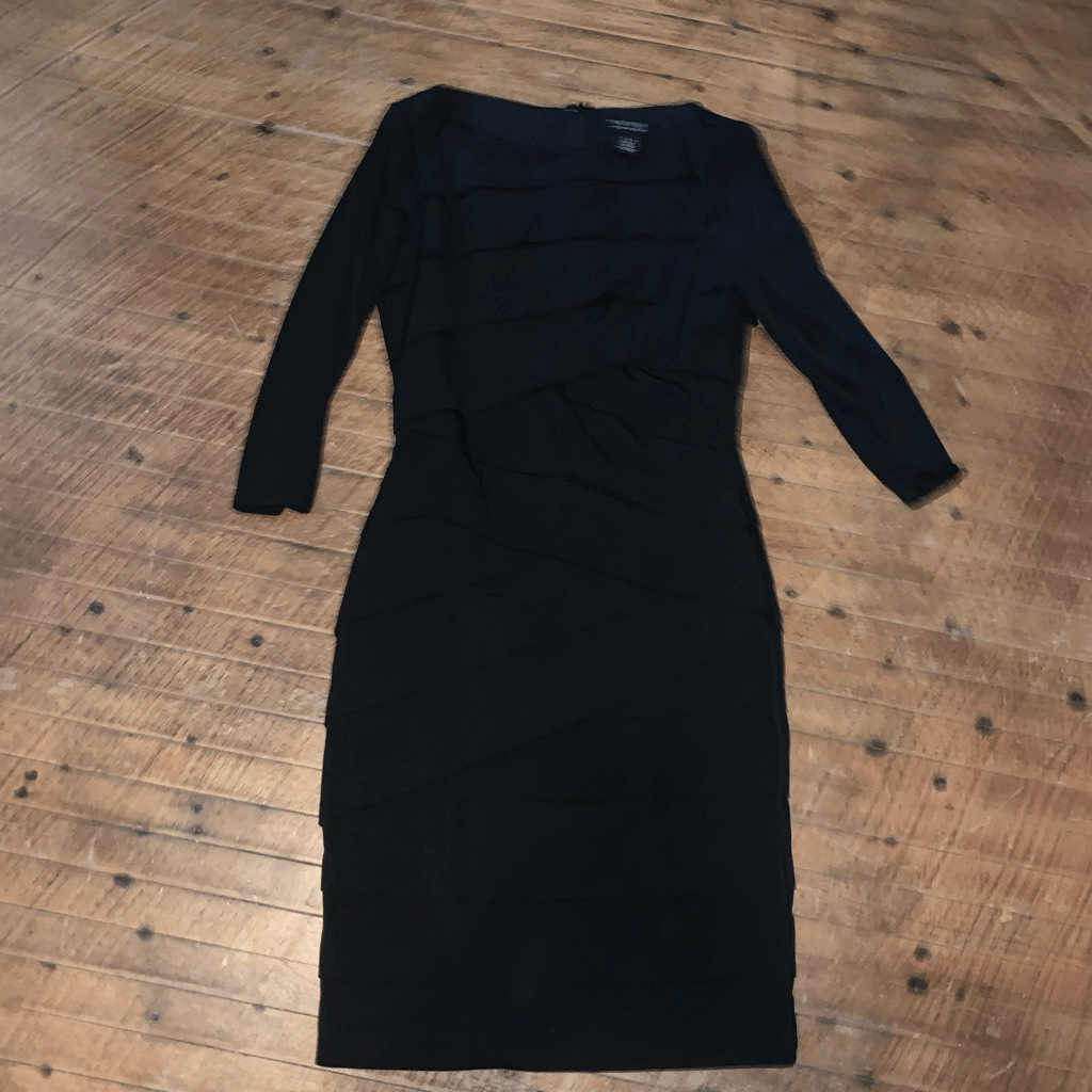 navy blue dress for baby girl Asymmetric Twist Front Dress