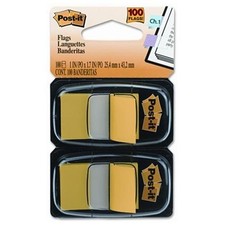 3M 680BG2 Post-it Flags Bright Green 1x1.75 in 100/Pack