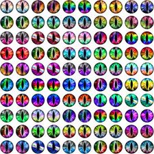 100Pcs Assorted Dragon Eyes Glass Cabochon Eyes for Clay Doll Making Sculptures