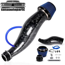Forged Carbon Fiber Cold Air Intake Pipe Filter Kit For 92-00 Honda Civic EG EK