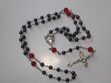 Sacred Heart Rosary Glass Beads Hand Made