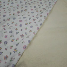 Vtg Fitted Crib Sheets Butterfly & Solid Yellow Cotton Kid Baby Spring USA