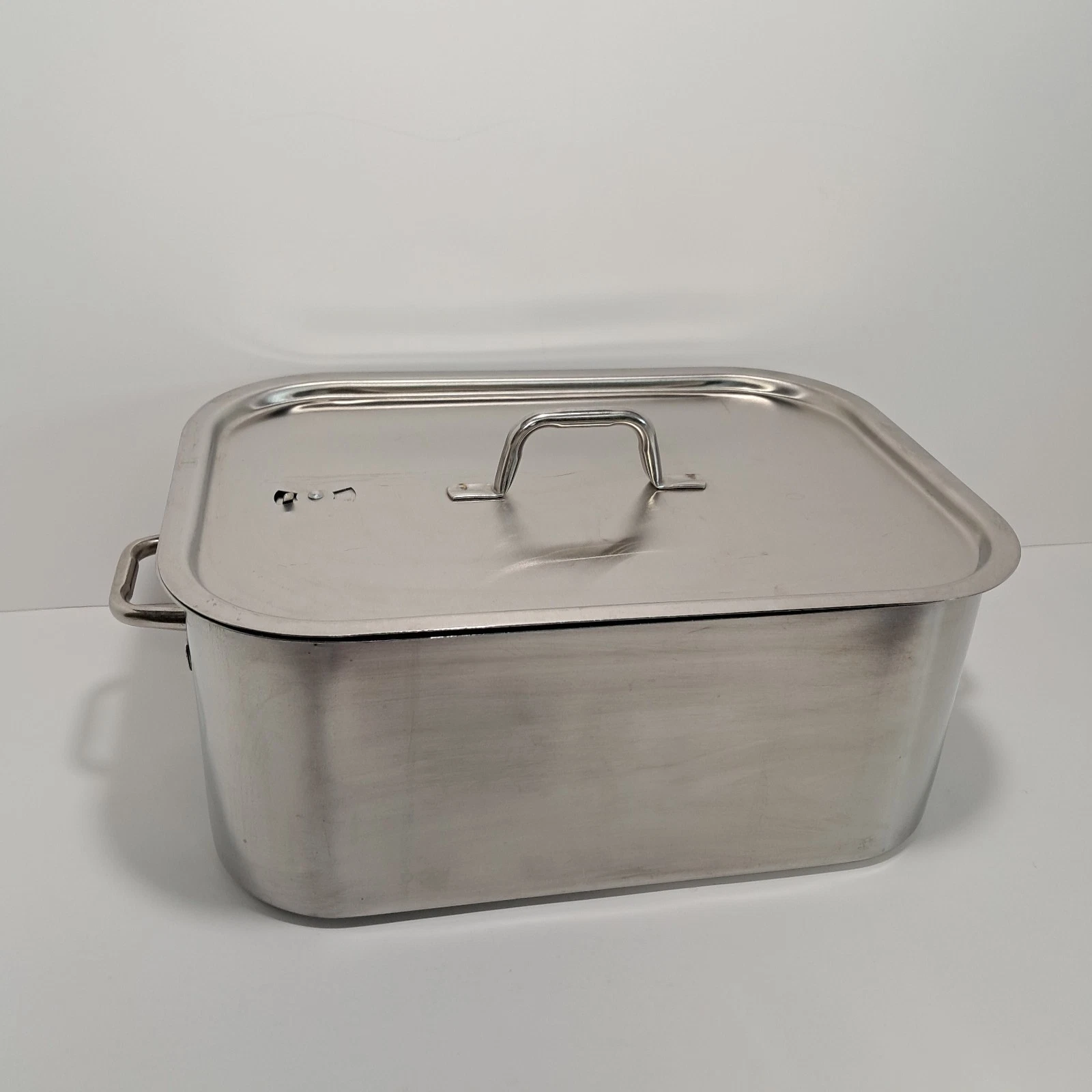 Stainless Steel Vented Roasting Pan W/ Perforated Insert & Lid Steamer...
Opens in a new window or t