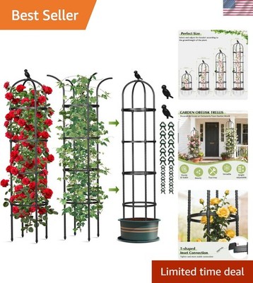 Versatile Outdoor 6.2 FT Plant Support Trellis for Roses & Tomatoes - 2 Pack