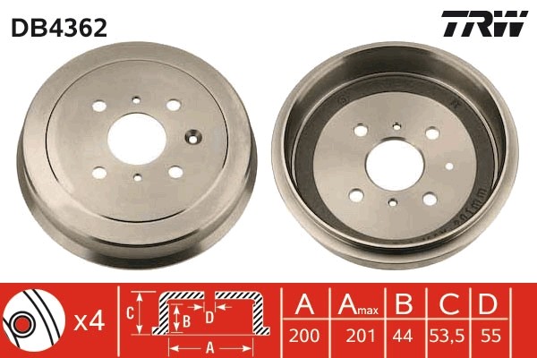 Tambour de frein TRW DB4362 pour des trajets sereins lors des vacances en famille