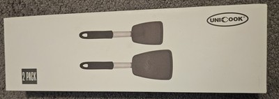 Unicook 2 Pack Silicone Flexible Spatula Set Small And Large