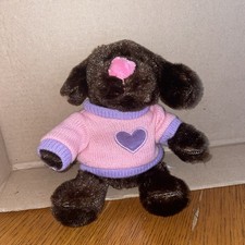 Dan Dee Valentine's Day Plush Brown Dog Heart Trendy Sweater Friends 2010