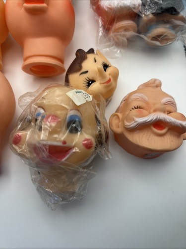Lotto Animali Personaggi Teste Volti Bambola Vintage Maiale Clown Decorazione Halloween - Foto 5 di 8