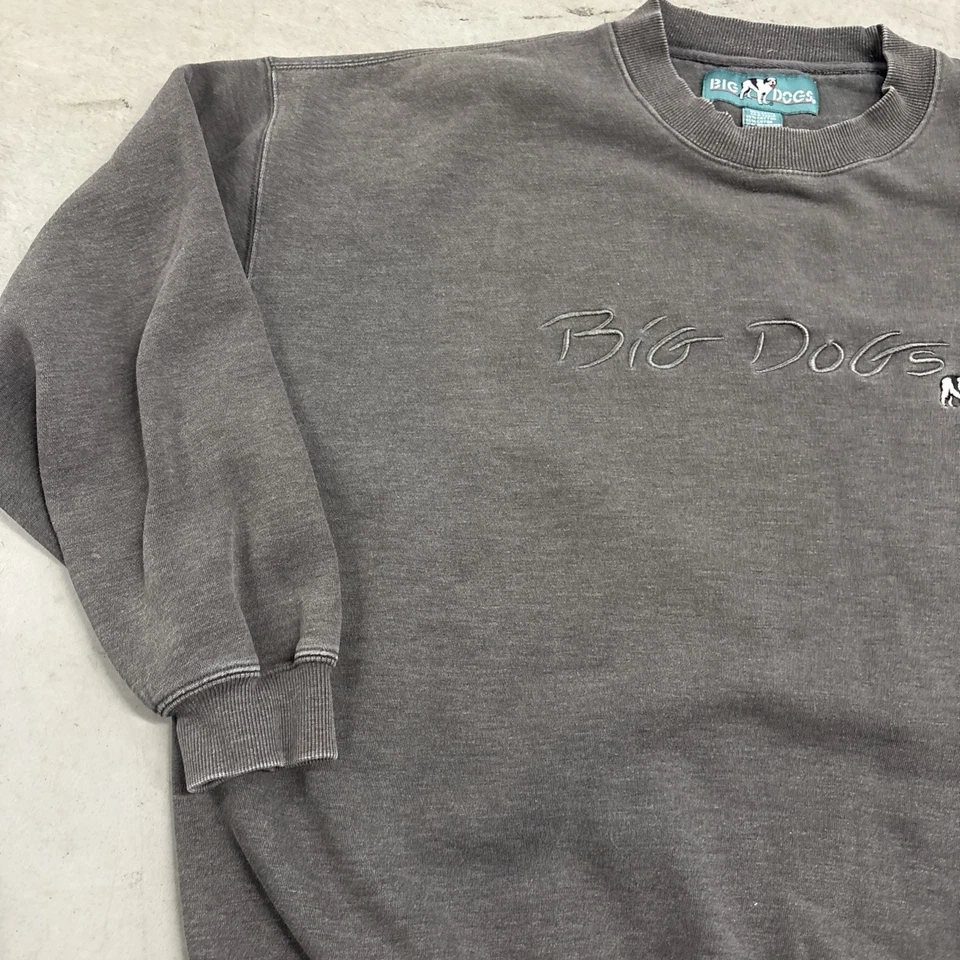Vintage Men’s Big Dogs Embroidered Gray Xl Sweatshirt - Image 4 of 4
