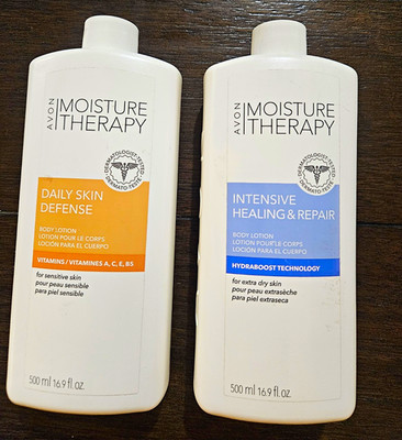 Avon Moisture Therapy Fragrance-Free Hypoallergenic Lotion 16.9 fl oz 2-Pack