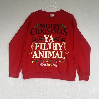 Home Alone Unisex Size M Ya Filthy Animal Blinking Light Up Sweatshirt Holiday
