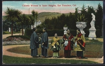 San Francisco, CA, Chinese Women in Sutro Heights, Ansichtskarte 