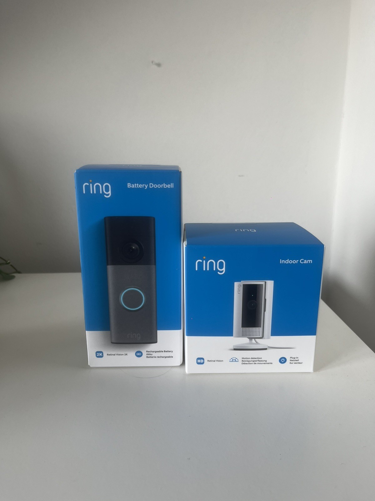 Ring Battery Video Doorbell And Ring Indoor Camera Bundle | Brand New Unopened |