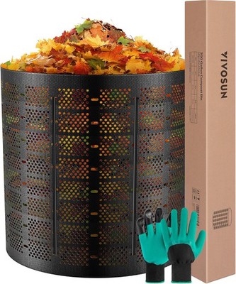 300 Gallon Outdoor Compost Bin Expandable Composter Easy to Setup 