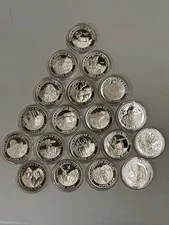 NAHC North American Super Slam Solid Silver Coin Set - 19 Pcs