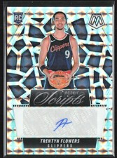 Trentyn Flowers 2024-25 Panini Mosaic Scripts RC Auto #RS-FLW Los Angeles