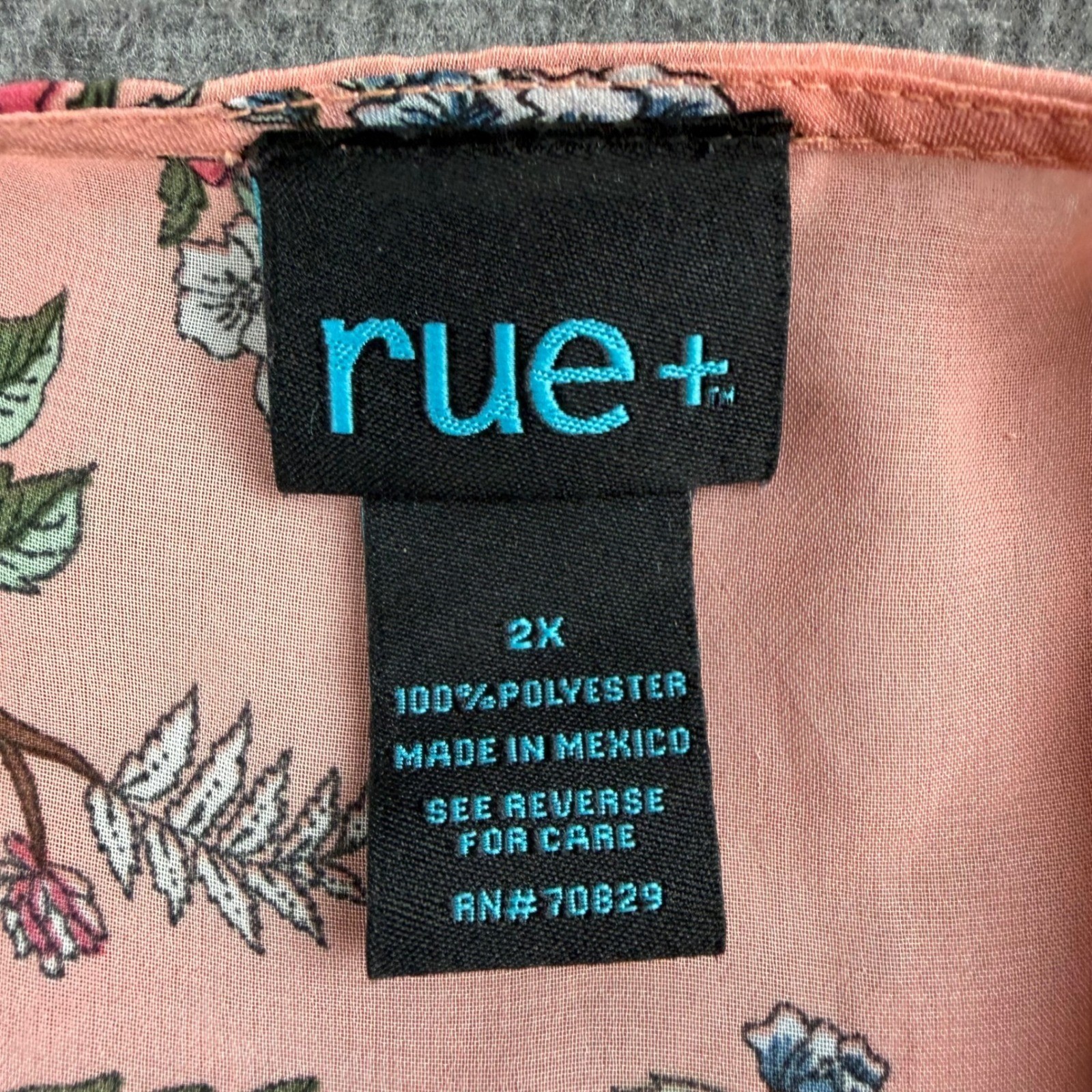 Rue21 Rue+ Kimono Cardigan Women 2X Peach Pink Floral Sheer Chiffon Layering Top image 2