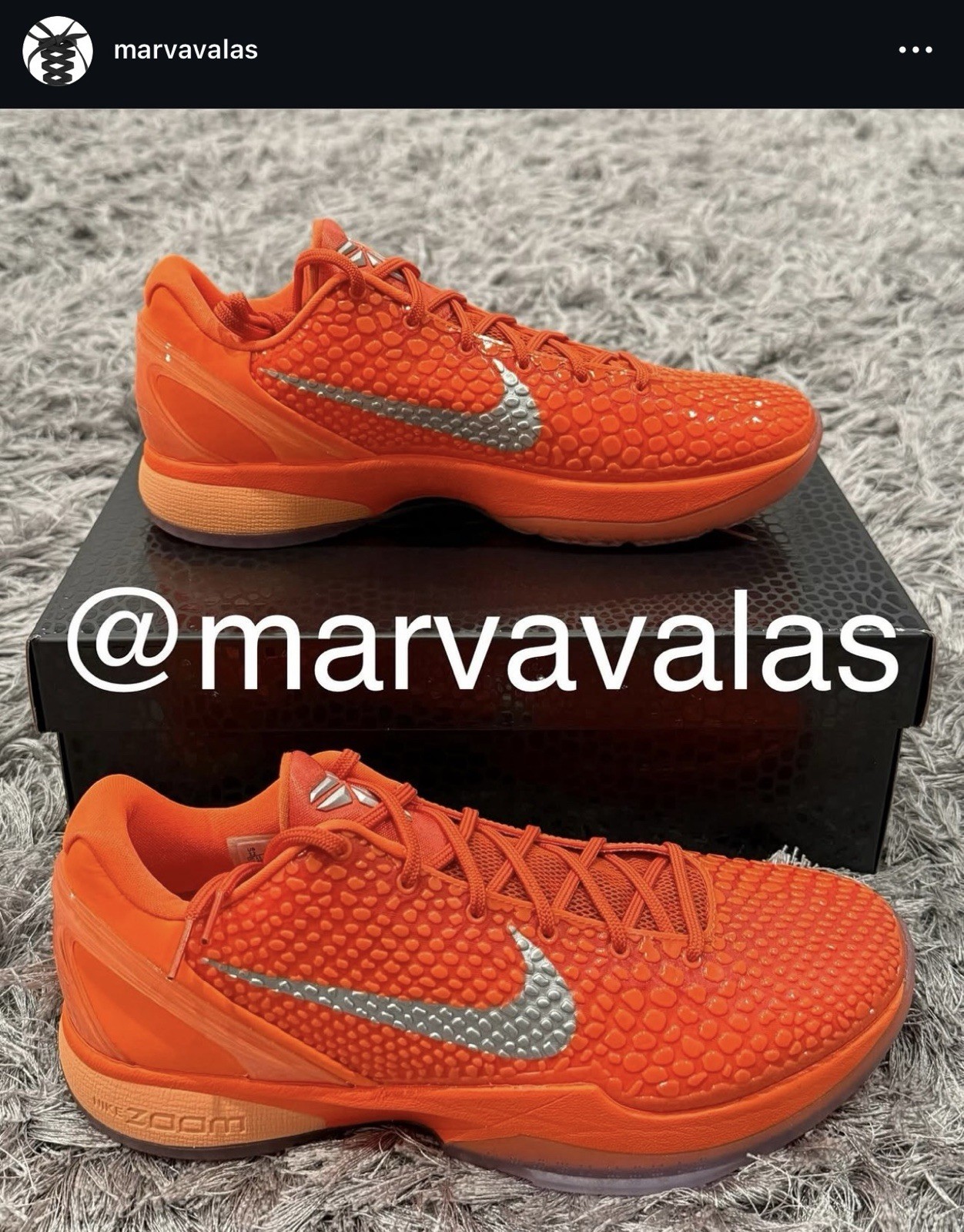 Nike Zoom Kobe 6 Protro Total Orange Basketball Shoes Men Size 12