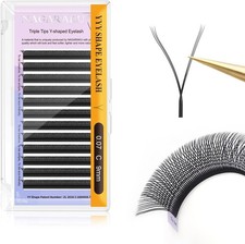 NAGARAKU 3 Tips Triple YYY Eyelash Extensions Supplies 6D Y Lash Premade Fans