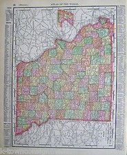 Missouri State Antique 1898 Graphic Illustration Map Atlas Print