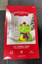 Wondershop Lit Tinsel Frog with Clear Mini Bu...