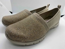 Image of RRP: £69 Brand New Skechers Ez Flex Renew Shimmer Show Slip On UK7 Taupe