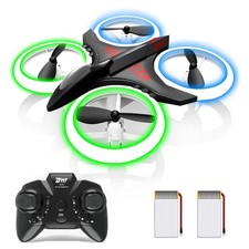 4.9 Inch Mini Drone for Crash Proof LED Lights Key Take Off Landing Flips RC ...