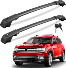 300lb Lockble Roof Rack Cross Bars Compatible with Volkswagen Atlas 2017-2026