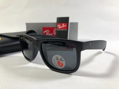 Ray Ban RB4165 Justin 622/P2 Polarized Sunglasses Black Frame, Grey Lenses  -03