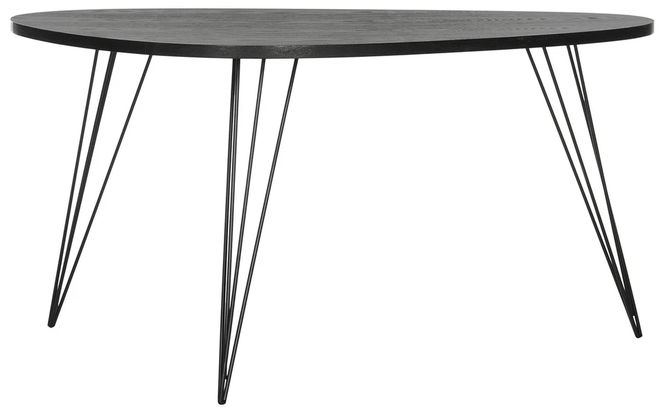 Mesa de centro retro Mid-Century de madera negra Home Collection Rocco Foto 2 de 4