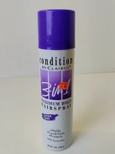 CLAIROL CONDITION 3 IN 1 MAXIMUM HOLD HAIRSPRAY WITH SUNSCREEN 7 OZ 1992 PROP