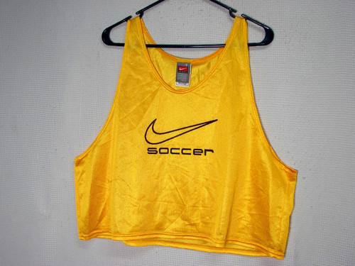 Nike Team Yellow Mesh Tank Top Adult OSFA Sleeveless Cropped Soccer Jersey