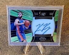2019 Panini Select Basketball Bruce Brown RS-BBR Green Prizm Auto #d 40/99 