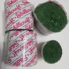 Vintage Shillcraft Cut Latch Hook Rug Yarn Green 7 Wool Blend Lot Of 3
