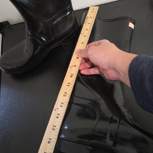 Womens Hunter Rubber Knee High Rain boots, Black Size 9 EXCELLENT - Picture 8 of 9